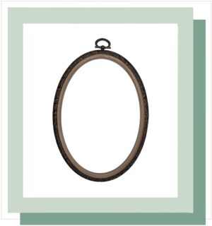 Cosmo Faux Wood 5 x 7 Inch Oval Finishing Hoop